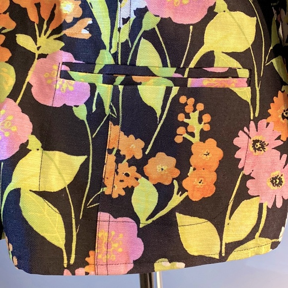 VTG SIGRID OLSEN Floral Print Blazer Size 4 - Picture 4 of 9